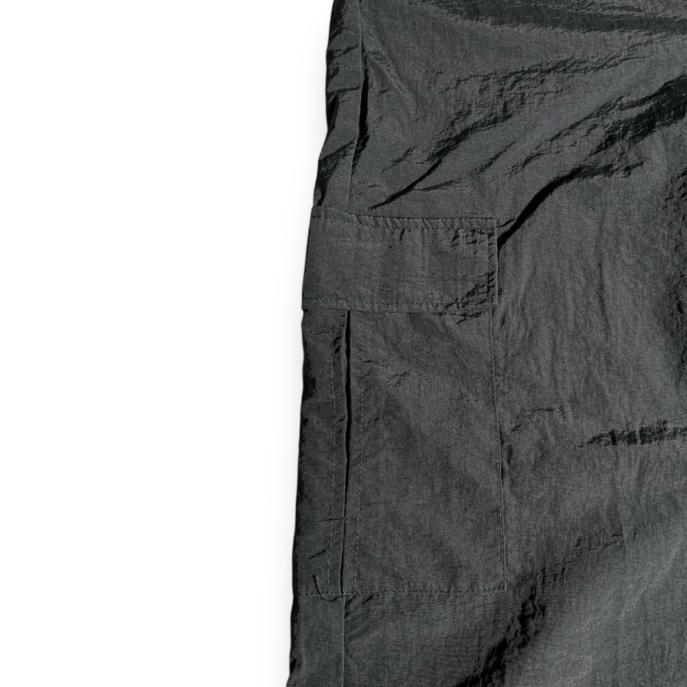 HAPPILY GREY Black Nylon Windbreaker High Rise Cargo Jogger Pants XL - Picture 7 of 10